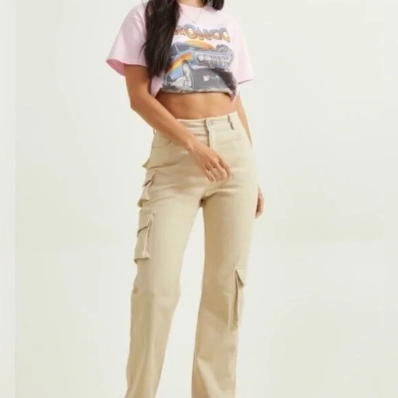 Altar'd State Cream Pants - Picture 1 of 7